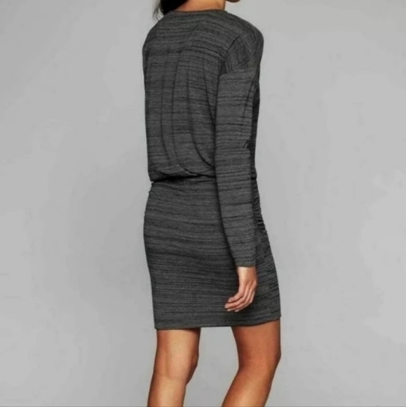 Athleta Dress Beyond Soft Black Gray Athletic Stretch Jersey Stretchy Medium NWT - Picture 2 of 12